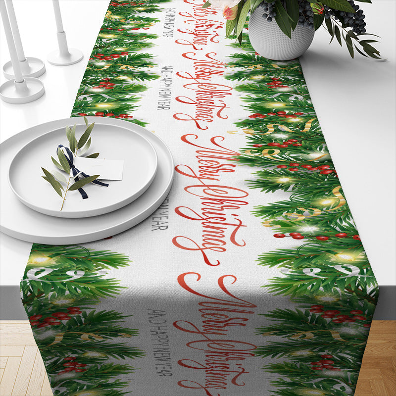 Table de Noël Runner Linge de restaurant isolé nappe