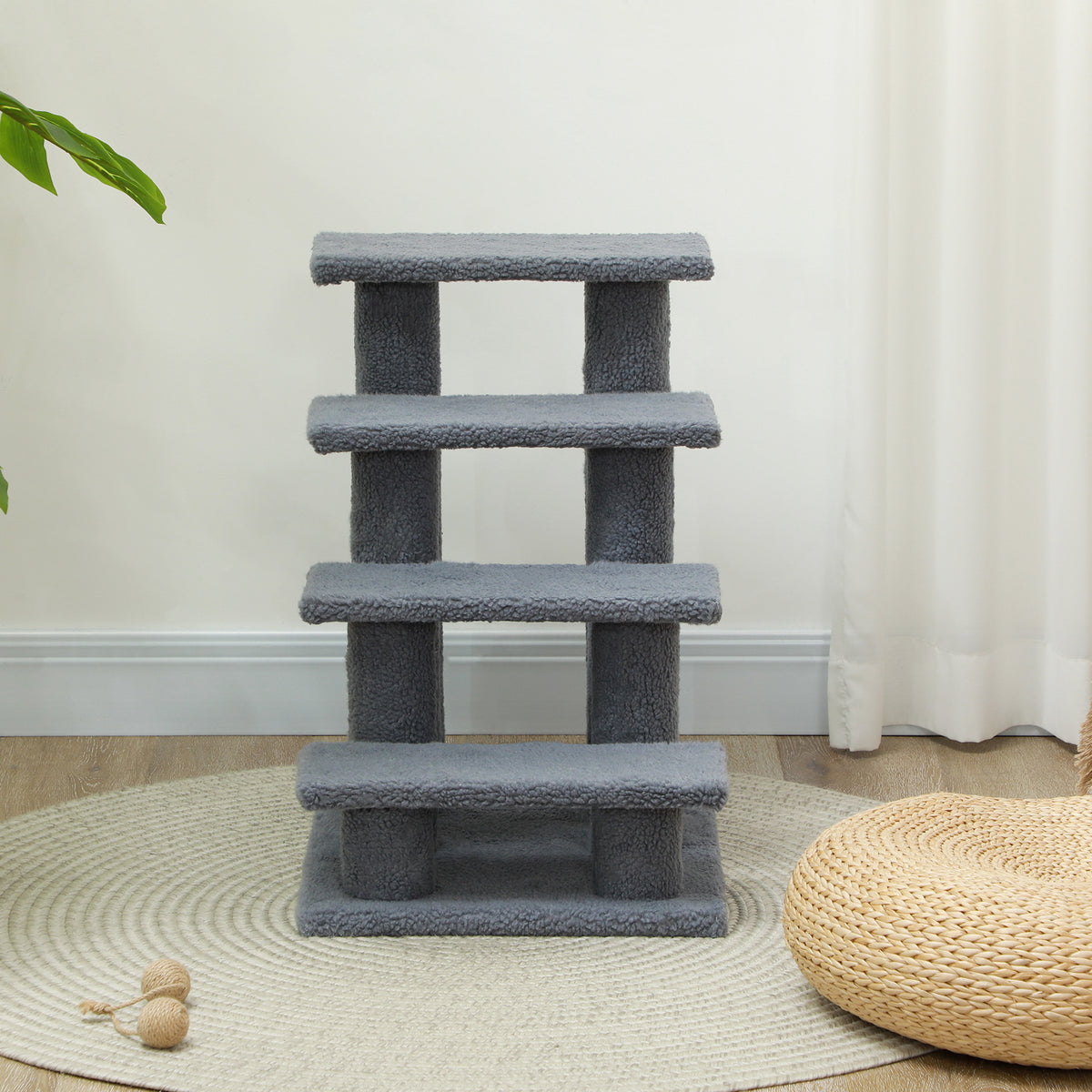 25" 4-Étapes à tapis de chat à échafaudage de poste pour animaux de compagnie