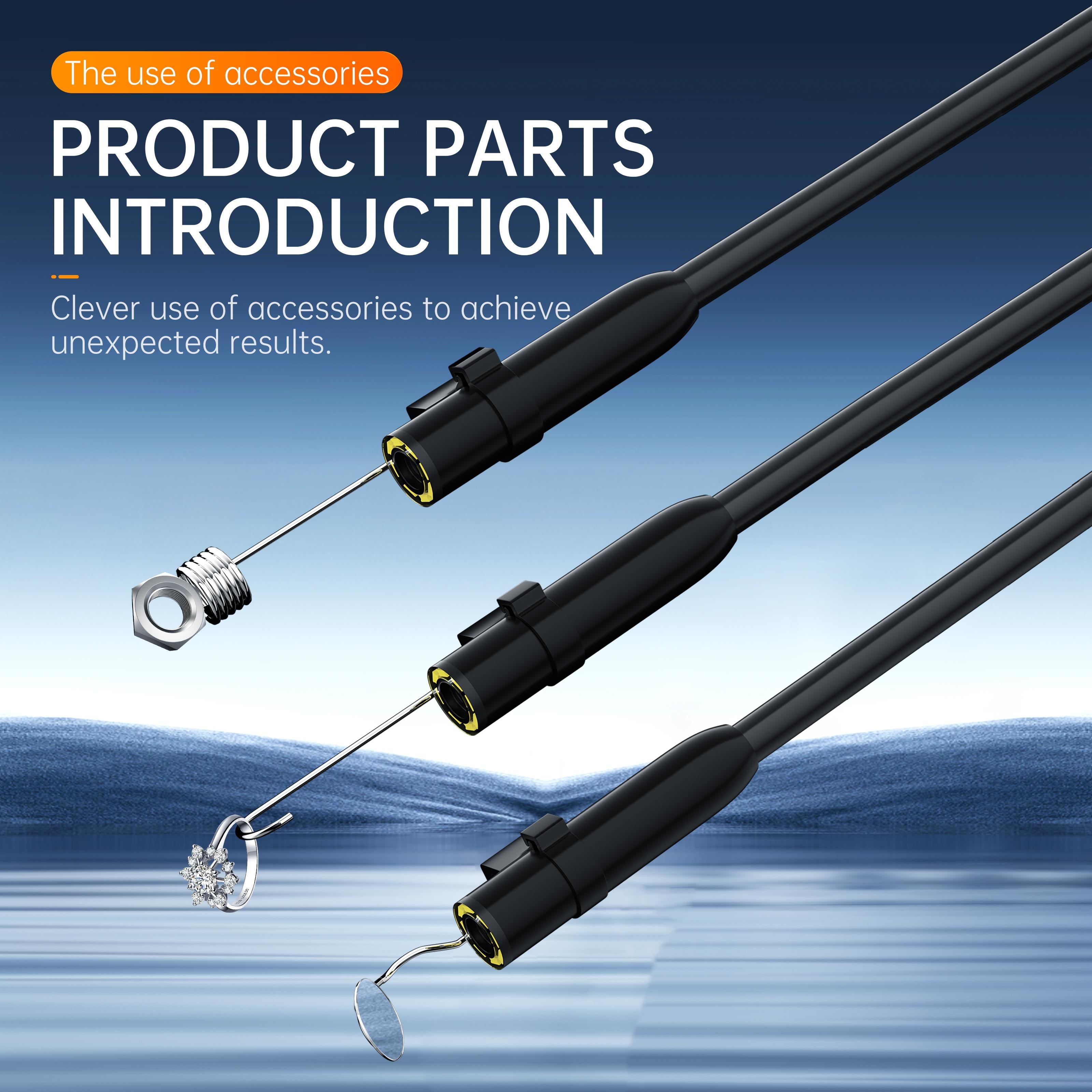 HD étanche Endoscope caméra haute luminosité LED lumières pour maison plomberie et automobile R