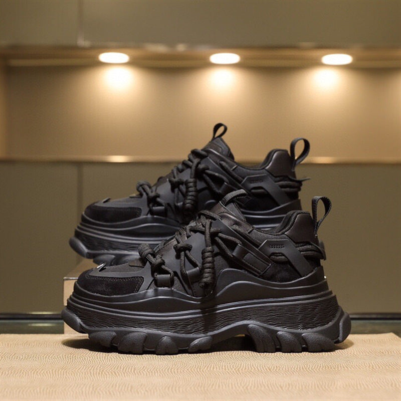 Sneakers de la plate-forme en cuir casual mode femme