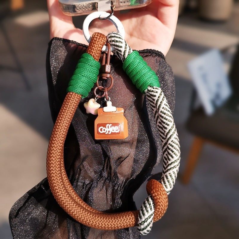 Portable de voyage extérieur Tag Woven Téléphone Lanyard