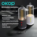 KP-816 Haut-parleur bluetooth extérieur portable avec lumière de nuit acrylique adaptée au côté du lit ou
