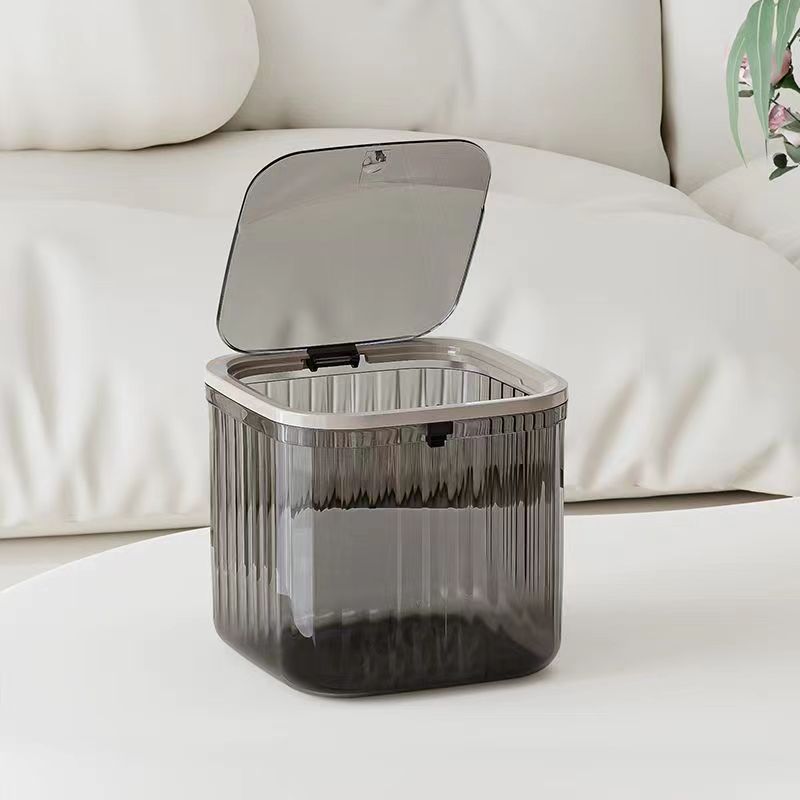Corbeille de bureau transparente peut Light-Luxury Car Panier de papier