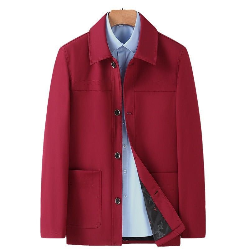 Veste de taille supérieure pour homme Col rond et vieux