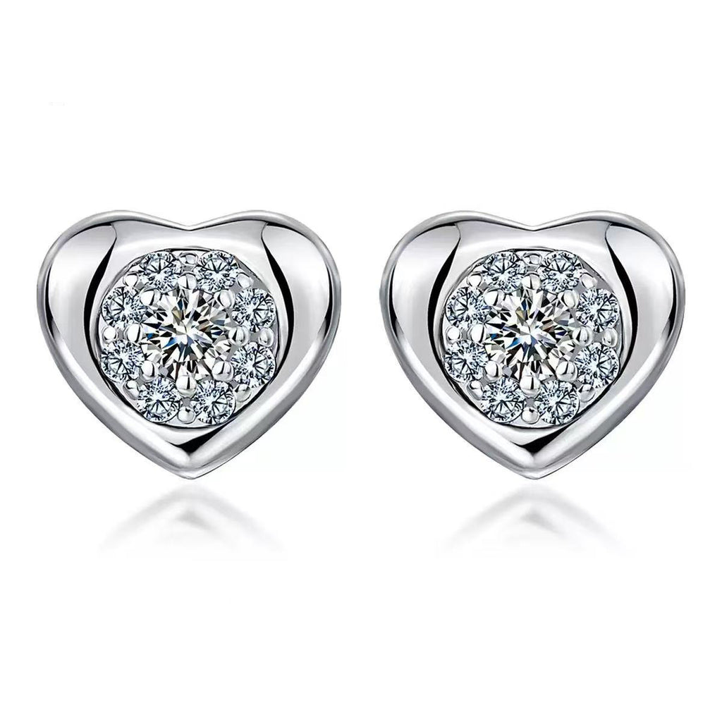 S925 Sterling Silver Heart Earrings