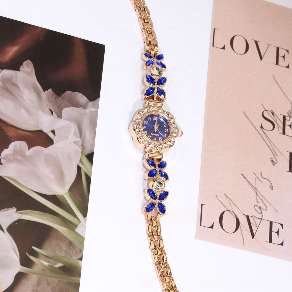 Montre bracelet ronde couleur de mode-diamant