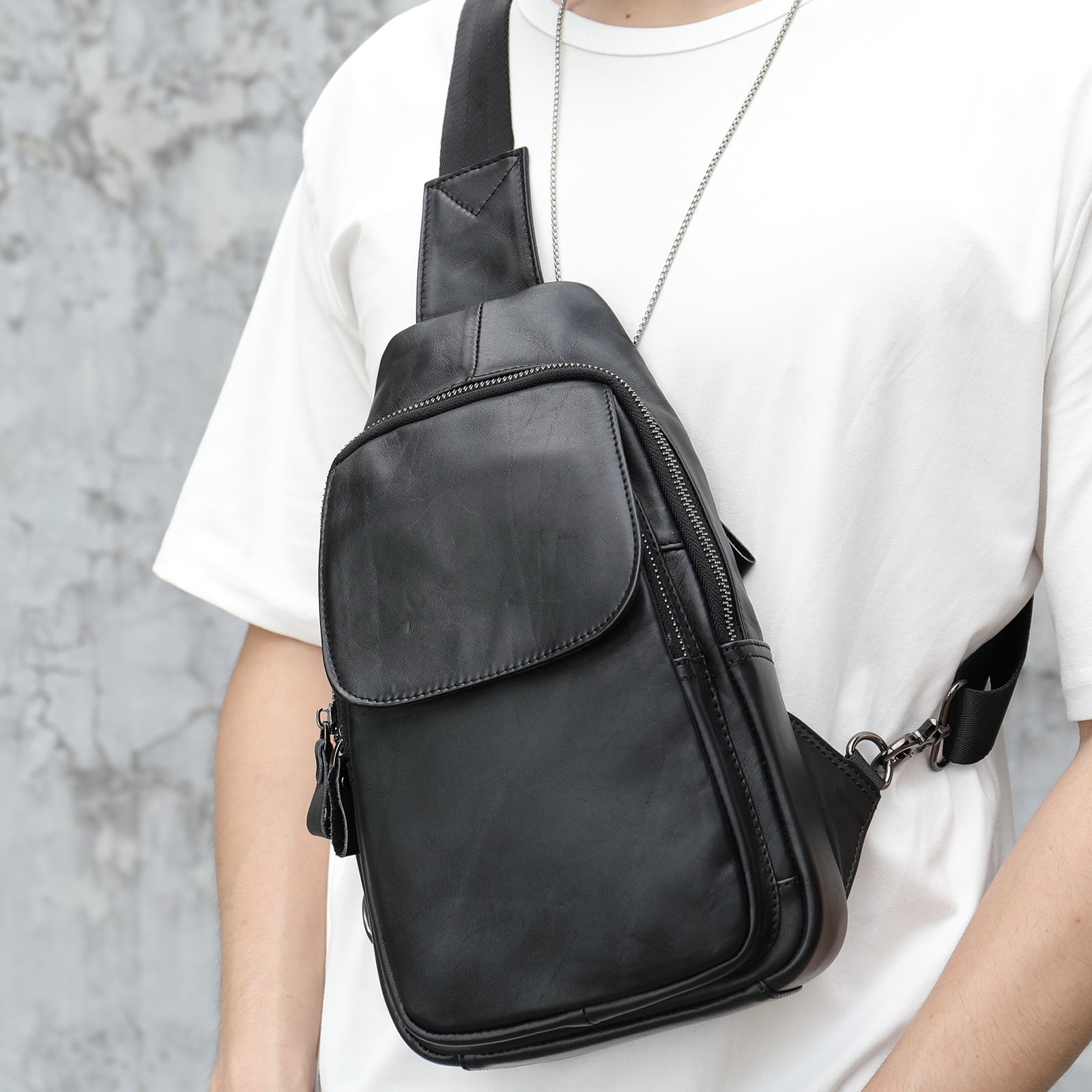 Sac de messager à épaule souple et polyvalent pour hommes
