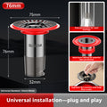 Déodorant drain-gun gris coquille rouge silicone anneau-304 acier inoxydable +ABS-1 pièce