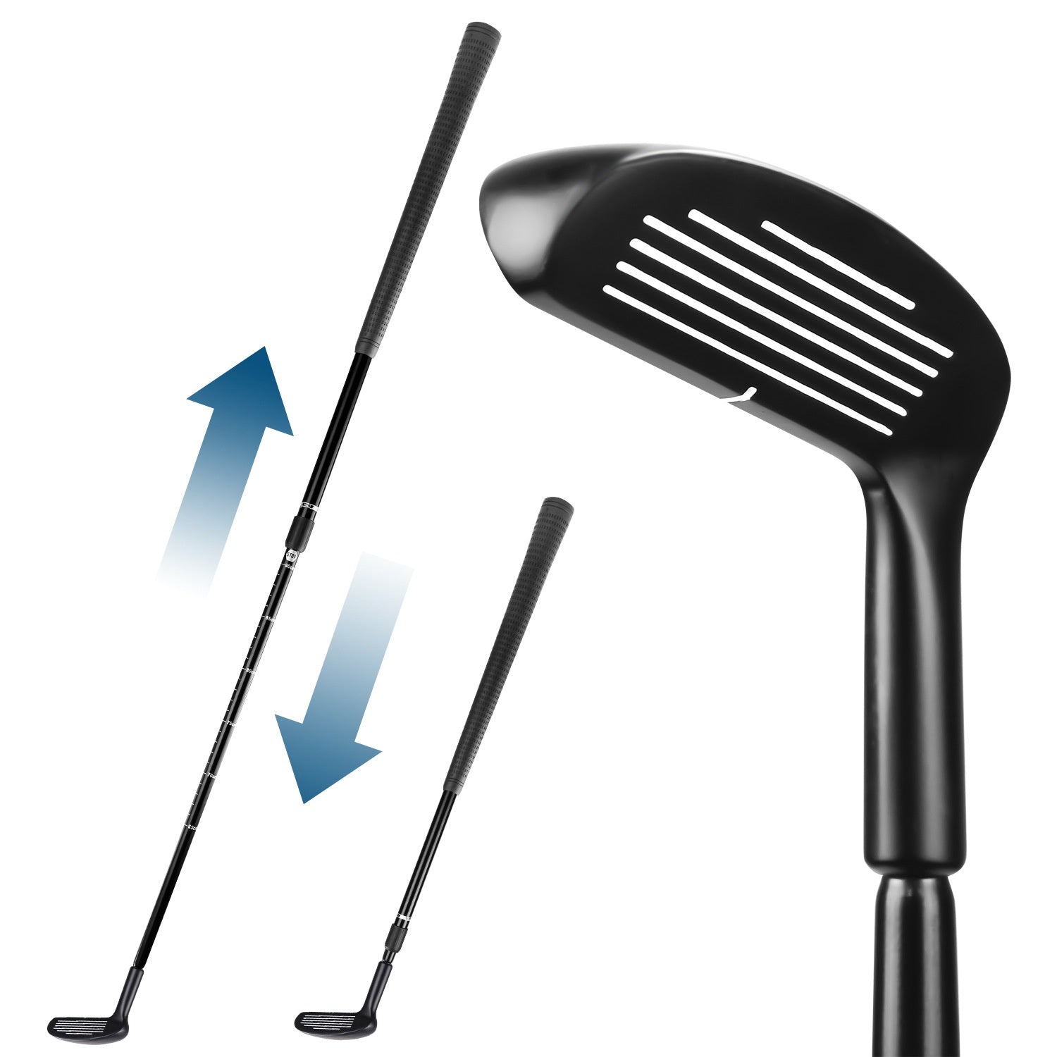 Club de golf télescopique en alliage de zinc double face