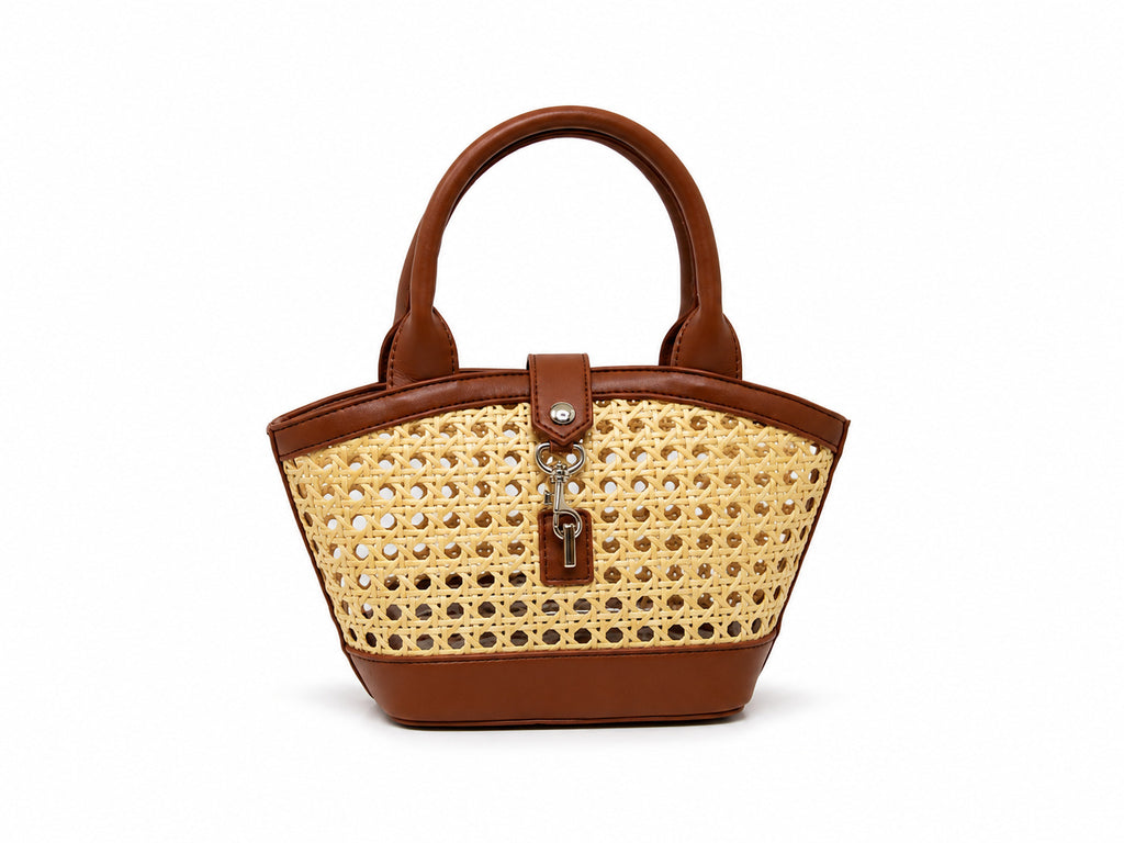 Sac à main en rotin tissé à la main