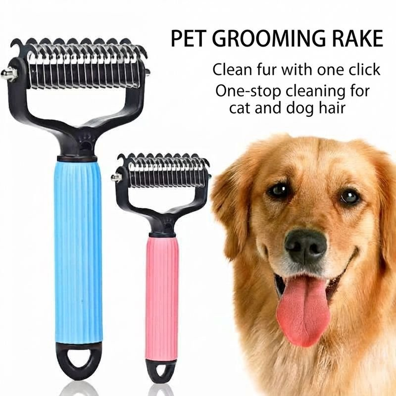 Peigne de cheveux pour animaux de compagnie - Grand brevet bleu-1