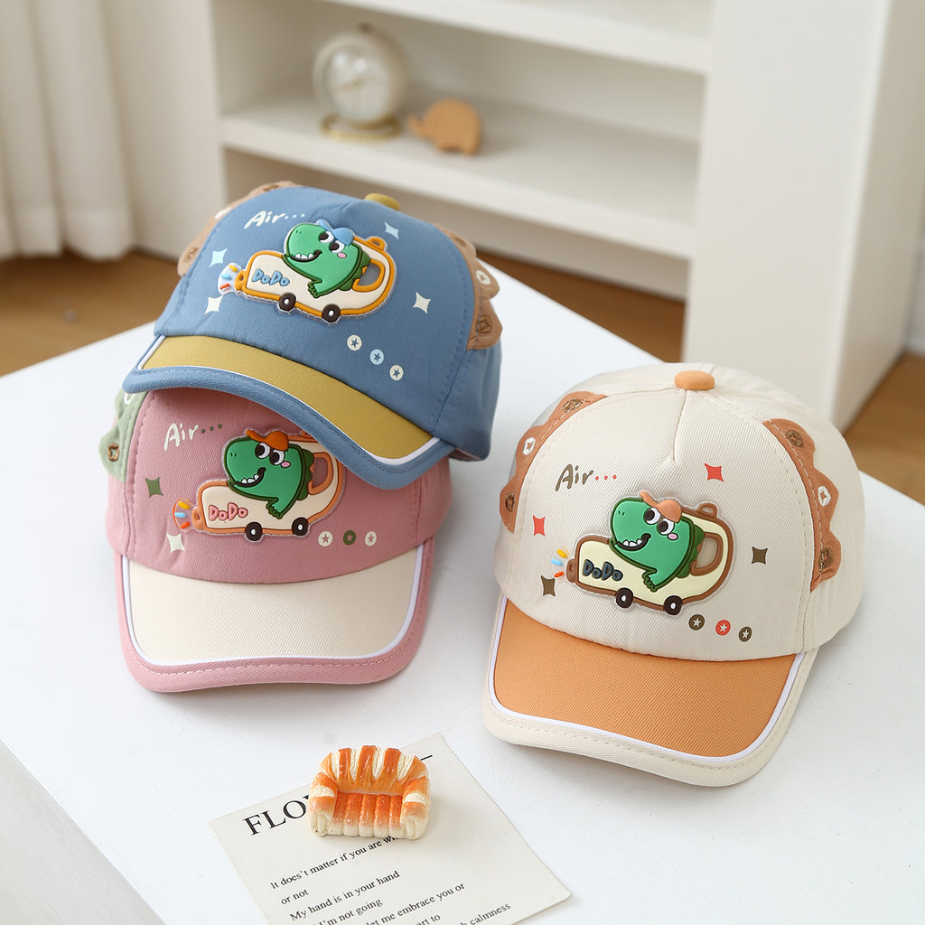 Voiture de dessin animé de style coréen Dinosaur Baby Mute Style Casquette de baseball avec haut doux