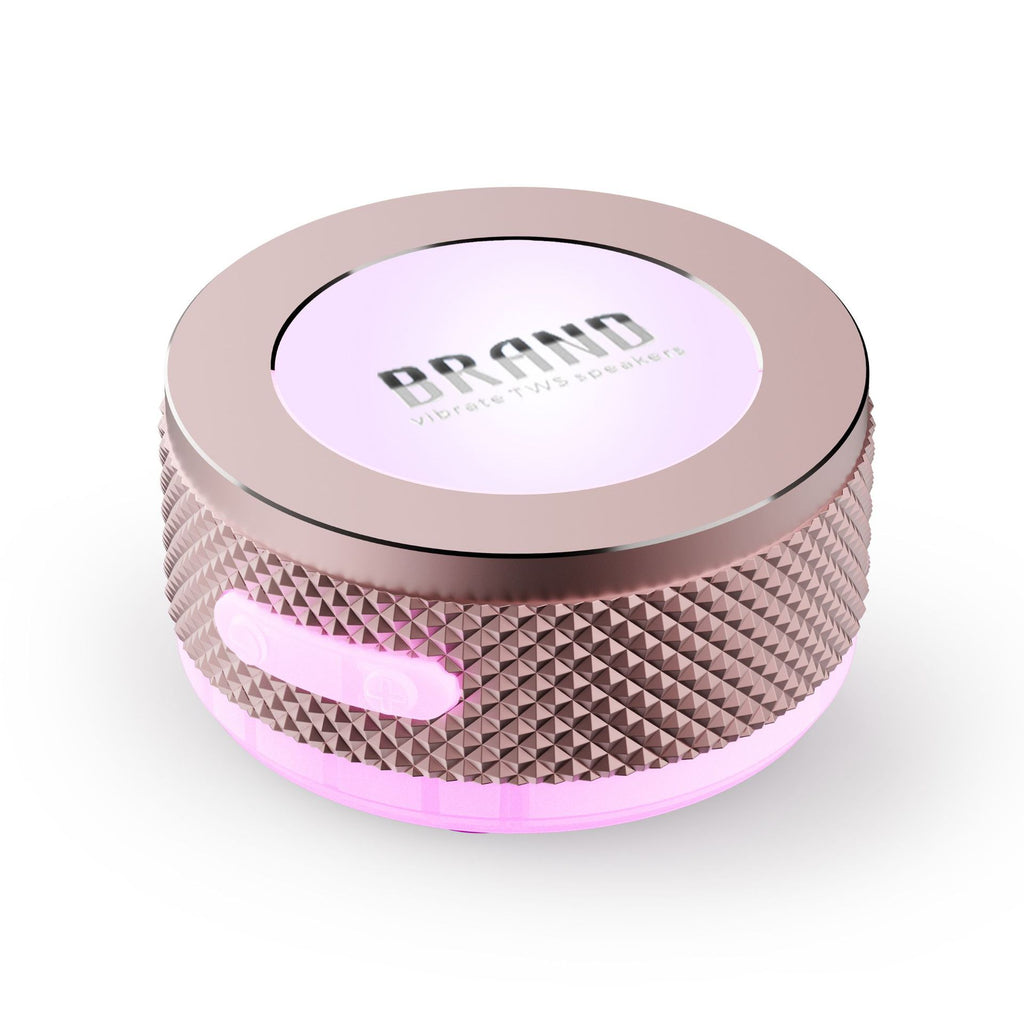 Haut-parleurs de conduction sans fil Bluetooth Vibration Haut-parleur avec lumière LED couleur P