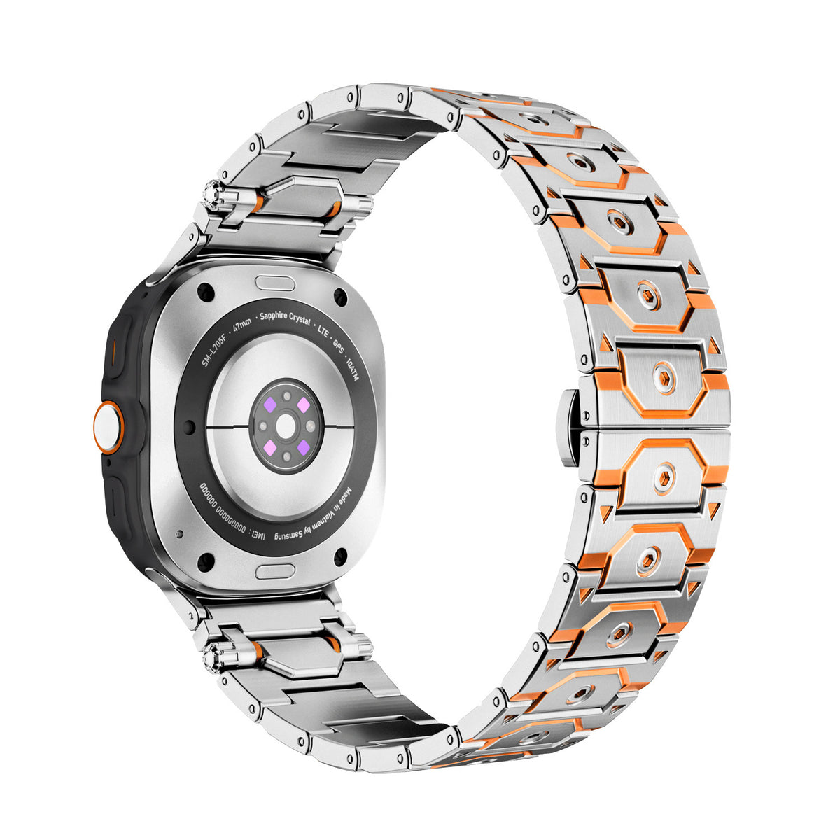 Fermoir papillon Bracelet métallique en acier inoxydable
