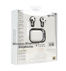 Casque Bluetooth sans fil-S03 oreillette plate-blanc-1 pcs