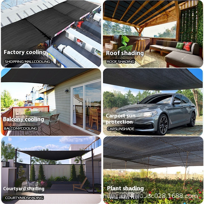 Agricultural Greenhouse Courtyard Sunshade Légume Isolation Black Sunshade Net