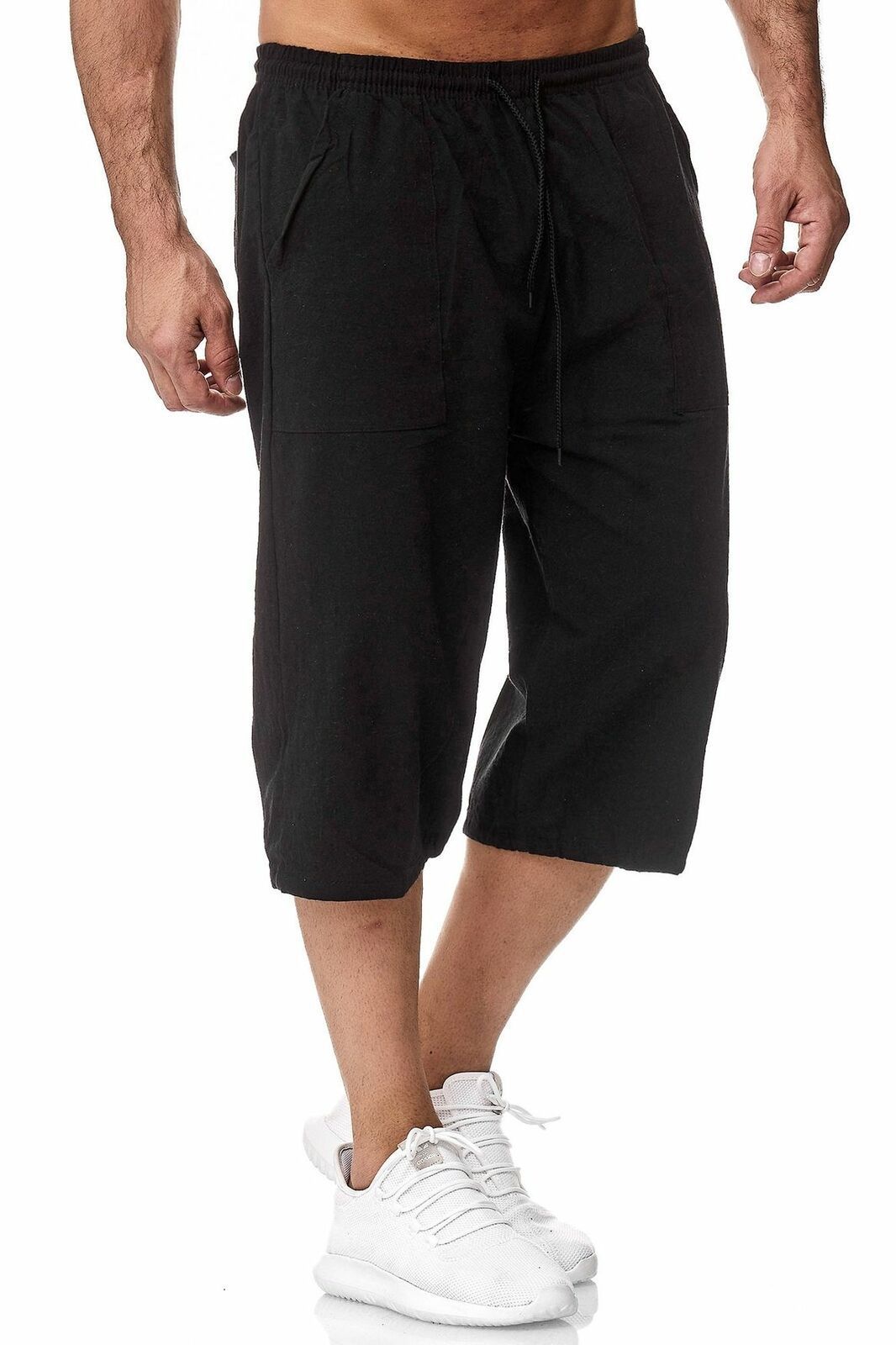 Amazon Europe and America Men's Casual Cotton-Line Sports Pantalons Été Cotton-Line Cropp