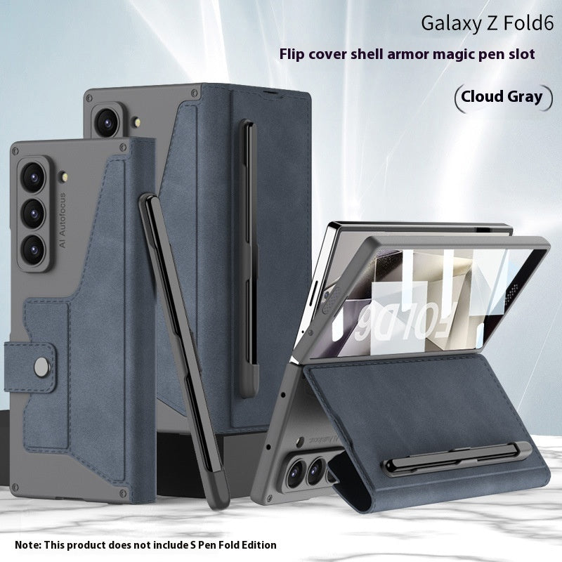 Étui de téléphone pliant ZFold6 Étui de téléphone en cuir