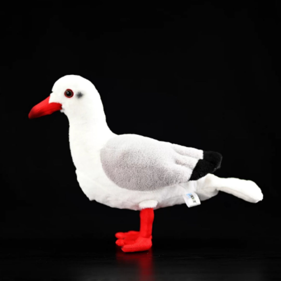 Cadeau de simulation de poupée en peluche de goéland rouge