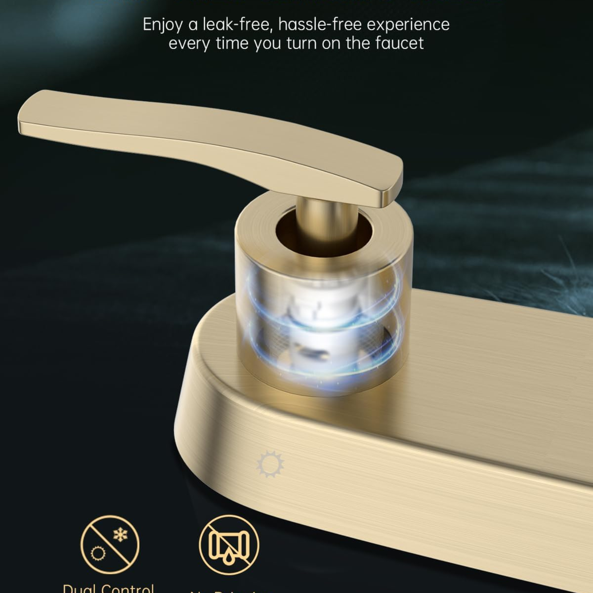 Brushed Gold Single Handle Kitchen Faucet with Pull-Down Sprayer