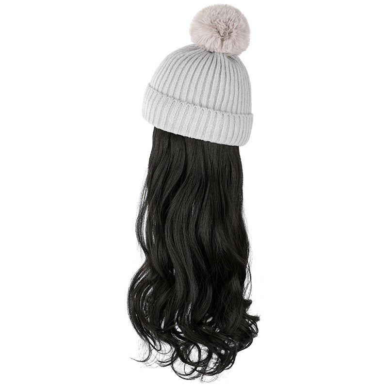 Chapeau de laine d'automne et d'hiver amovible