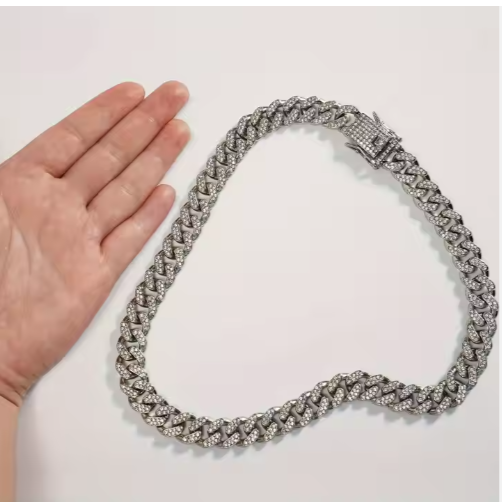 US LOCAL STOCK Hiphoppet Belle vente en alliage de luxe chaîne de chien Sparkling Diamond Secure Me