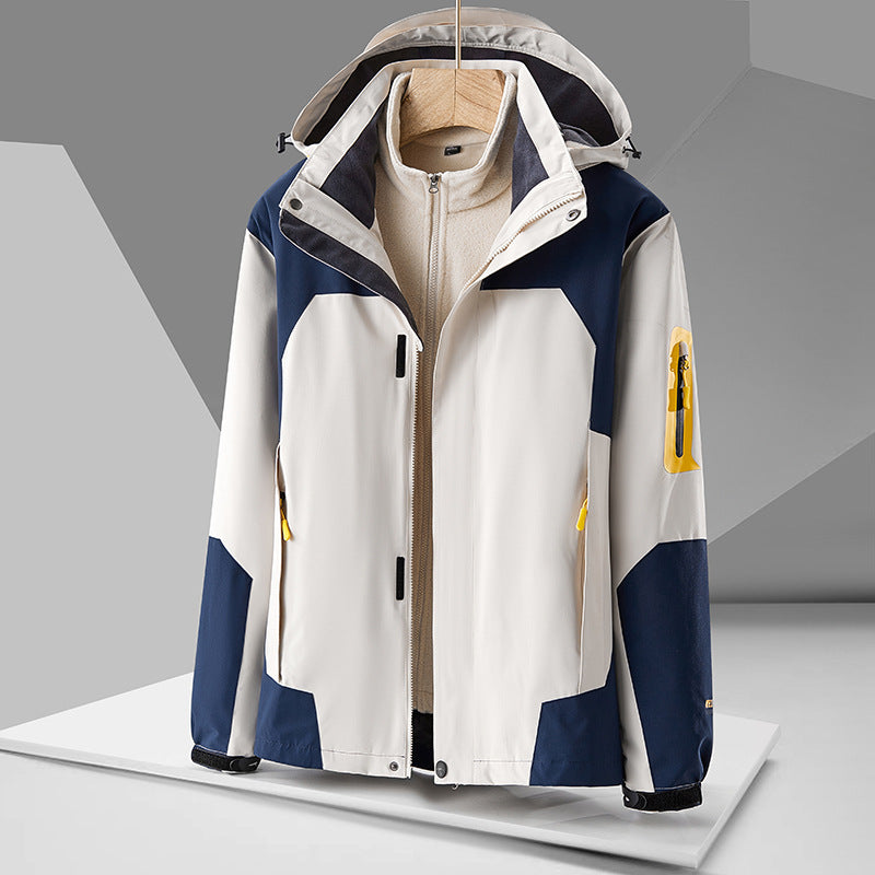 Veste Shell Outdoor Windproof avec une doublure intérieure amovible