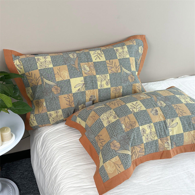 Divers oreillers en coton peigné Jacquard