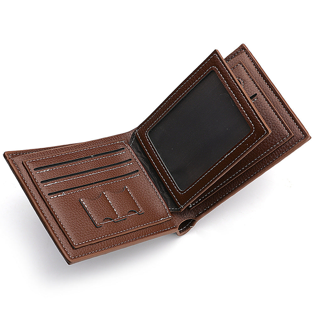 Multi-fonctionnel Fentes de cartes multiples Retro Portefeuille Court Homme