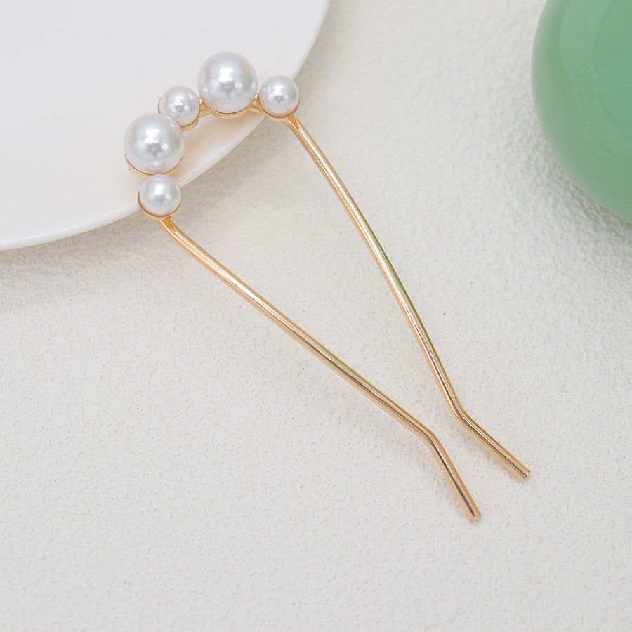 Fashion All-match simple Perle U en forme de boucle de cheveux