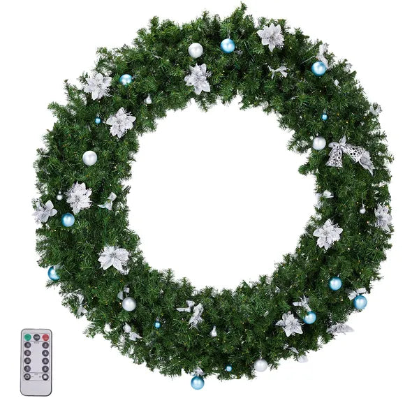48in Pré-éclairé couronne de Noël