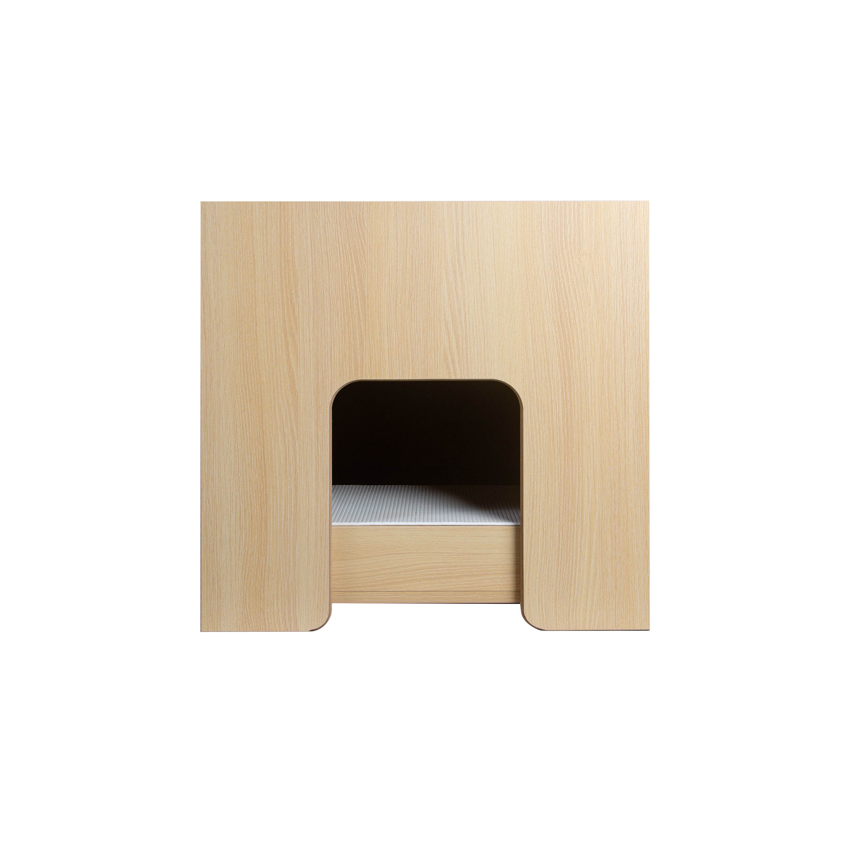 Maison de chat en bois moderne avec paillasson