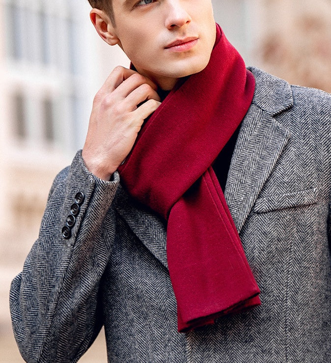 Echarpe tricotée en laine pour homme