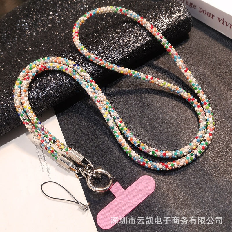 Strass Téléphone portable Lanyard Crossbody Long