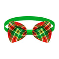 Christmas Plaid Striped Bow Tie Dog Cat Un mot Bow Tie couleurs multiples