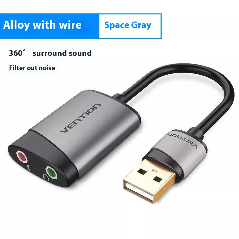 External USB sound card to headset audio interface