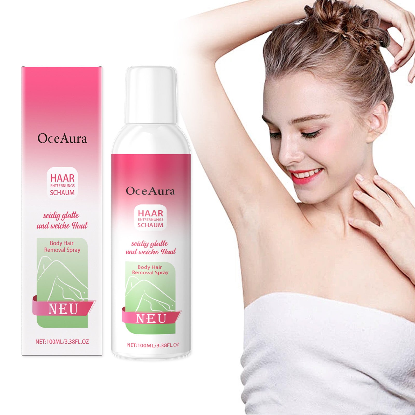 Spray d'enlèvement des cheveux du corps 1 00ml 1 boîte