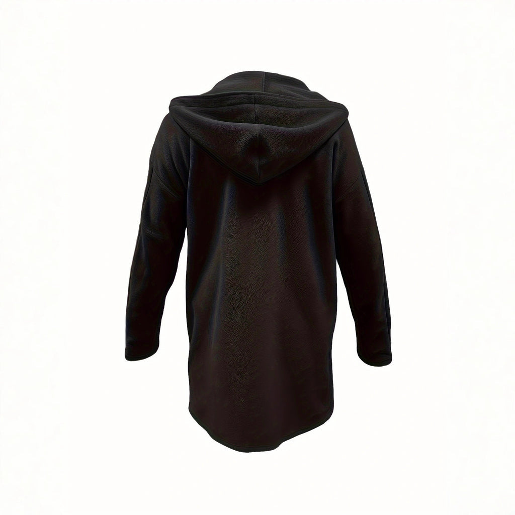 L'automne et l'hiver Veste populaire pour femmes Amazon Long-Sleeved Woolen à capuche longue