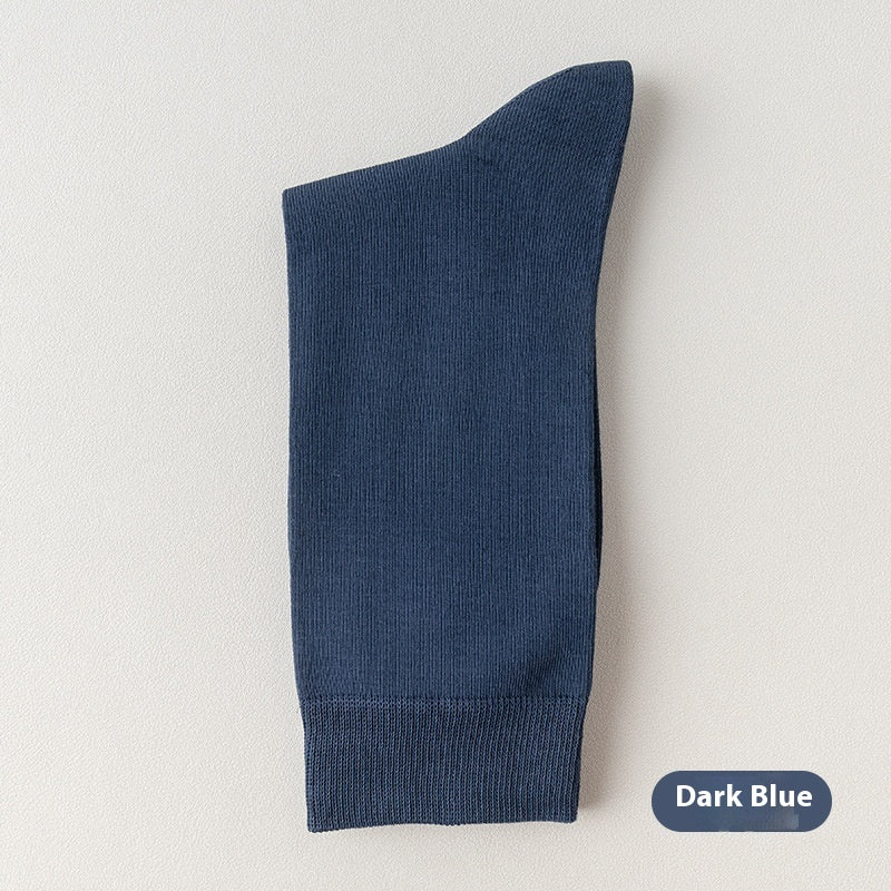 Mi-calf printemps et automne pur coton hommes d'affaires chaussettes