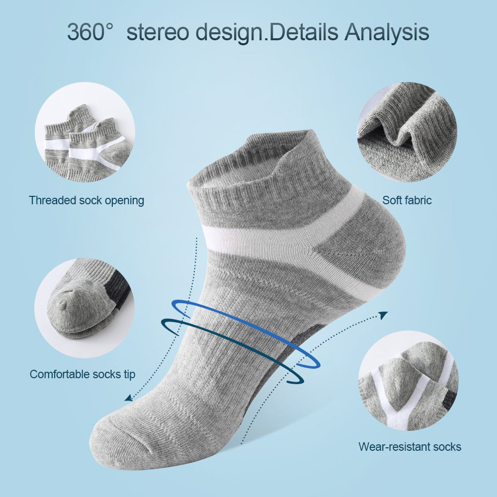 Chaussettes courtes en coton Sweat-absorbent et résistant à l'odore Chaussettes sport
