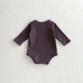 Les nouveaux-nés vêtements bébé printemps et automne couleur solide manches longues bout en vêtements