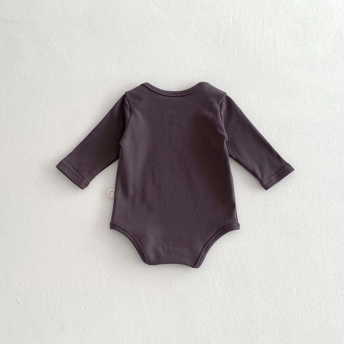 Les nouveaux-nés vêtements bébé printemps et automne couleur solide manches longues bout en vêtements