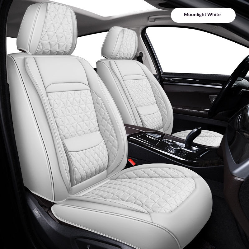 Coussin de siège de voiture respirant en cuir Couverture universelle de siège toute-saison