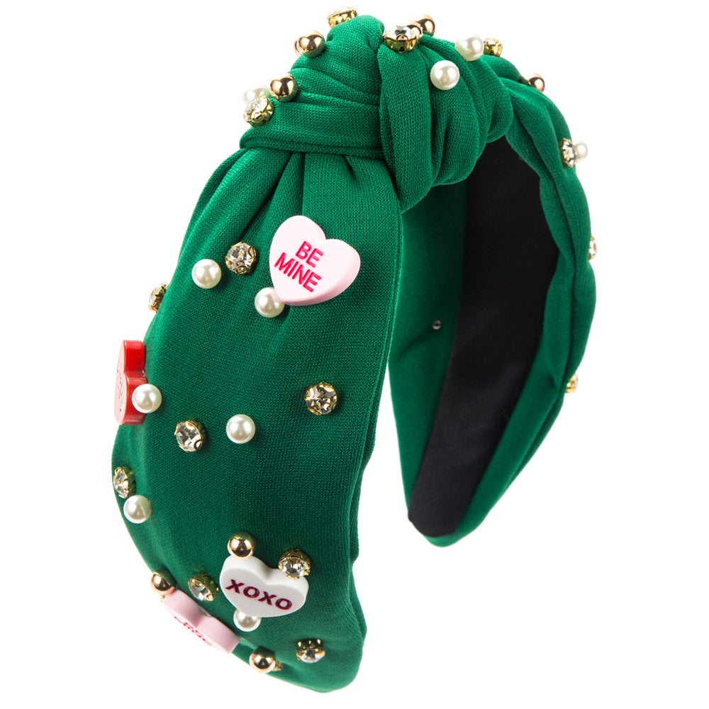 Femme Strass Pearl High Skull Top Knotted Accessoires pour cheveux de vacances