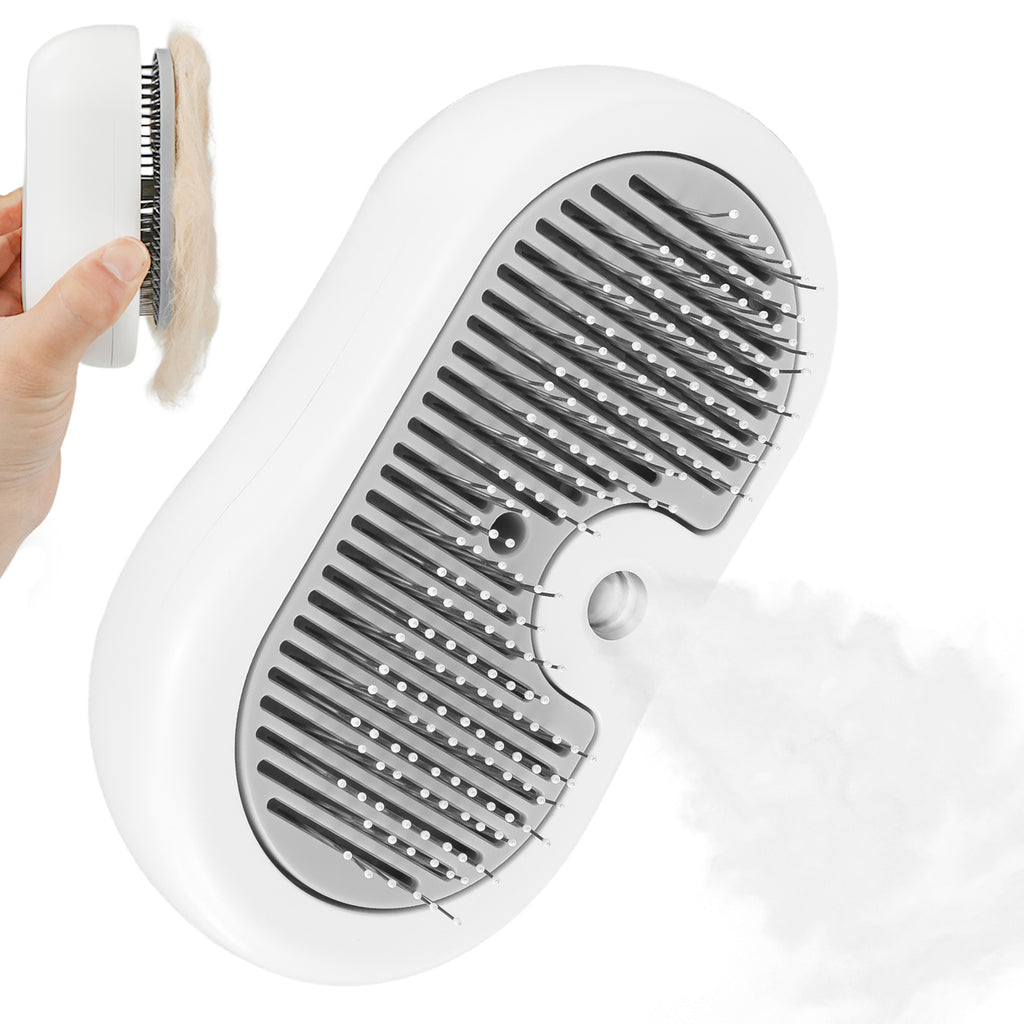 Brosse à vapeur pour chat - Brosse pour chat pour cheveux courts et longs