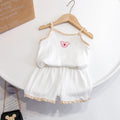 Filles' Home Service Suspendu d'été Pyjamas mince style Western-style Vest Respiration
