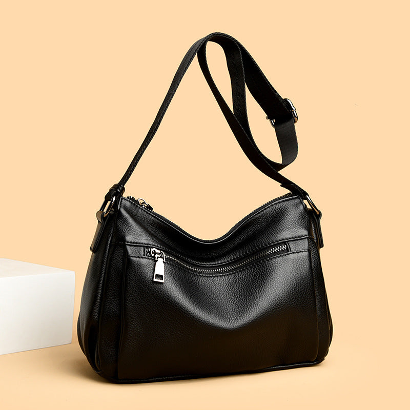 Sac transdermique à épaule unique en cuir de grande capacité pour femmes