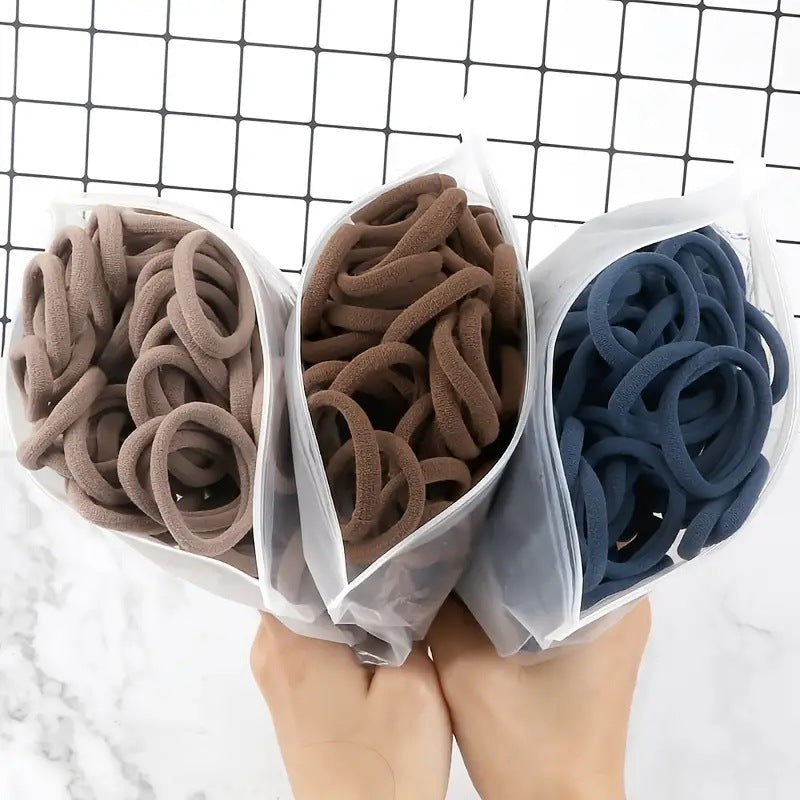 Serviette Anneau Bandes de cheveux 4cm Solid Couleur Élastique Rope de cheveux femelle Hauteur Accessoire de cheveux pour P
