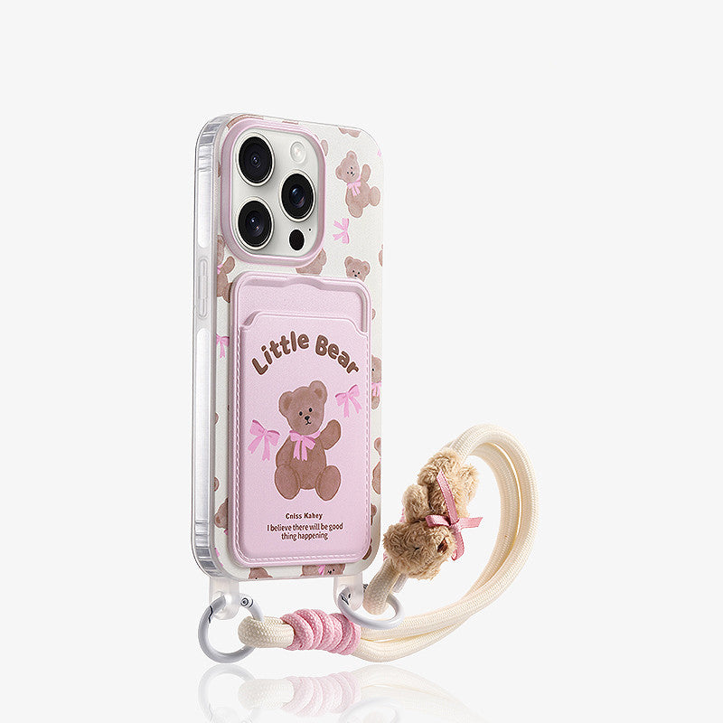Fashion Graffiti Porte-cartes d'ours Case de téléphone