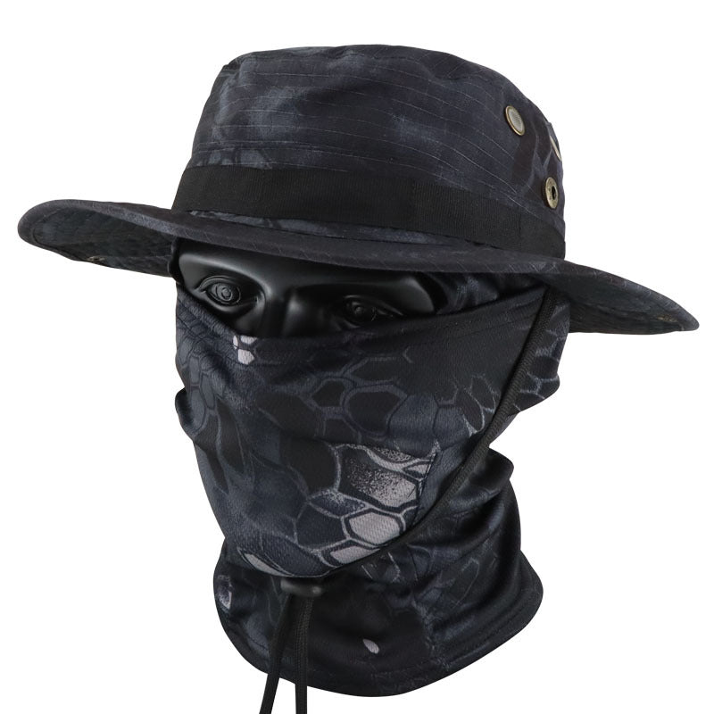 Protection solaire extérieure multifonctionnelle Chapeau de pêche respirant à bord rond